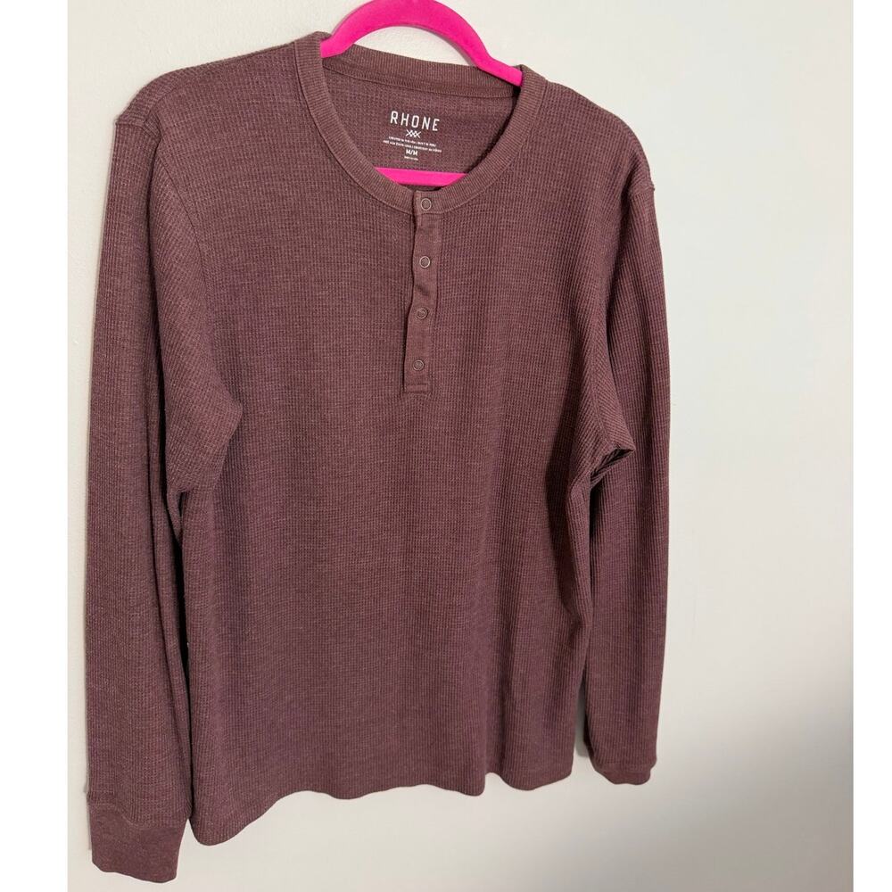 Rhone Waffle Knit Men's long sleeve tee size medium